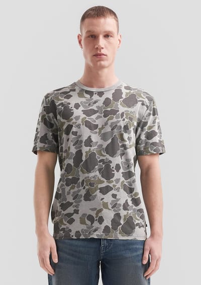 Q/S designed by - Heren t-shirt - Maat M - Mannen - GRIJS - onbekend materiaal