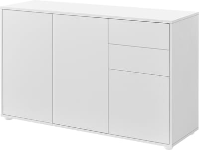 Commode Paarl druk en open 74x117x36 cm wit mat