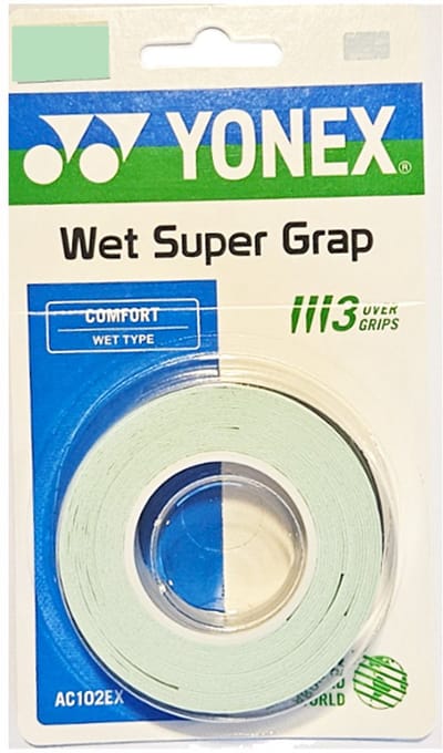 Yonex Wet Super Grap 3 Pack Overgrip AC102EX Uitvoering : Powder Green