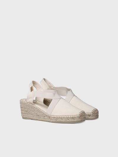 Veganistische espadrille met middelhoge sleehak | TER