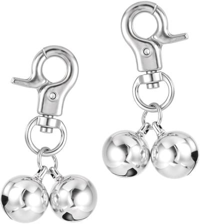 NTH products- Hondenbel 2 Stuks - Zilveren Klokken - Halsband Accessoires - Decoratie - 5 cm - Elegant Ontwerp - Halsbandbel