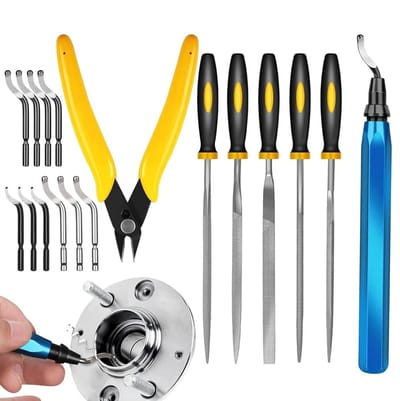 Ontbraamgereedschapset - Metaalvijlen set - Precisie afwerking - Koolstofstaal - 15 cm - Zilver