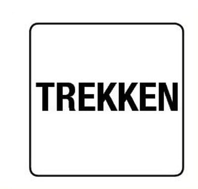 Trekken sticker 100 x 100 mm