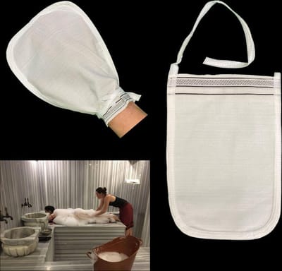 Romana Products Scrubhandschoen - Zachte Exfoliatie voor een Gladde Huid - wit