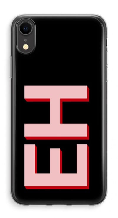 Gepersonaliseerd - Case Company® - Hoesje geschikt voor iPhone XR hoesje - Monogram - Soft Cover Telefoonhoesje - Bescherming aan alle Kanten en Schermrand