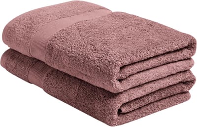 Yumeko douchelakens terry poederroze 70x140 - 2 st - Hotelkwaliteit - Bio, eco & fairtrade