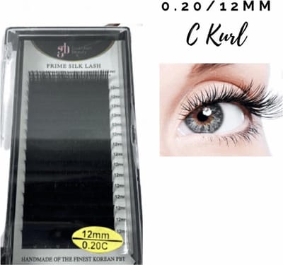 Guardian Beauty Wimpers Extensions - Prime Silk Lashes - 12mm - 0.20 C Krul