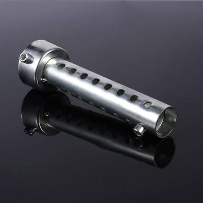 Universele Motoruitlaat DB Killer Geluiddemper Insert voor 35mm/42mm/45mm Uitlaten, Zilver, Verbeterde Geluidsisolatie en Prestaties