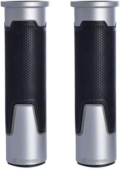 Ergonomische Fiets Stuurgrepen Aluminium Antislip Comfort Grip Zilver