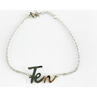 Bracelet Signature Member Kpop Nct Chaîne en Acier Inoxydable Bracelets Pour Femmes Accessoires Bijoux Fans white