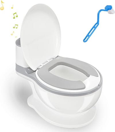 Kindertoilet met Spoelgeluid en Zachte Zitting voor Zindelijkheidstraining