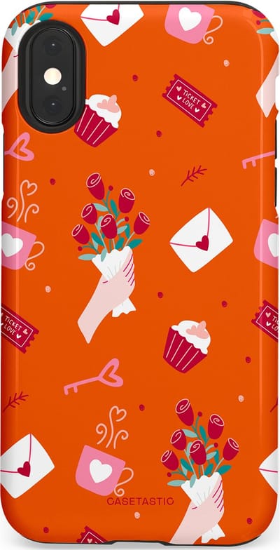 Casetastic Hoesje Geschikt voor Apple iPhone X/Xs - Stijlvolle Beschermende Duo-layer Case - Valentijnsdag Feest