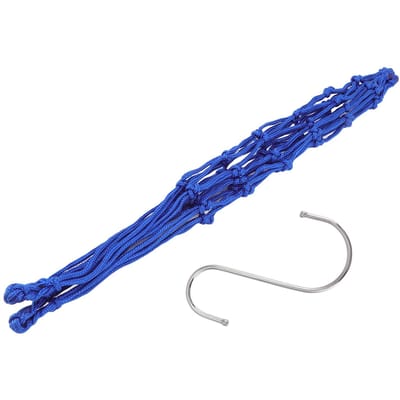 Sac Filet Poulet Légumes Grand Espace Porte-Fruits Sac Filet d'Alimentation Volaille avec Crochet pour Canard bleu