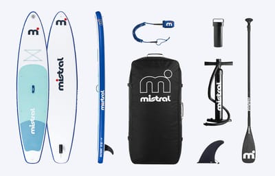Mistral Azure 11'6 | Opblaasbare SUP Set | Family Touring SUP Board | 31 inch Breed | 315L | Stabiel en Snel | Voor Recreatie, Toertochten en Langere Afstanden