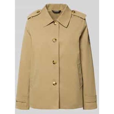 Regular fit trenchcoat met platte kraag