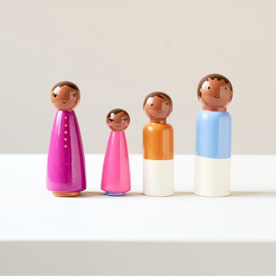 Petite Amélie Poppen voor poppenhuis «Ma Petite Famille Bougainville» – set van 4 poppetjes – 7-10 cm