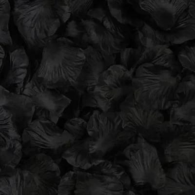 100-2000 Stuks Kunstmatige Nep Roosblaadjes Kleurrijke Rode Witte Gouden Rozen Bloemblaadjes Bloemen voor Romantische Bruiloft Feestbedankjes Decoratie 100pcs black