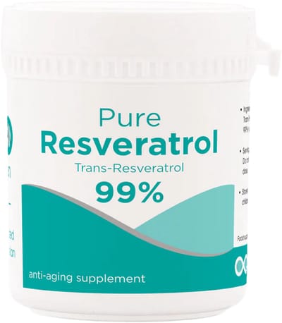 Resveratrol - 100 gram pure poeder van Hansen zonder toevoegingen - +99% puur onafhankelijk getest - Europese kwailiteit