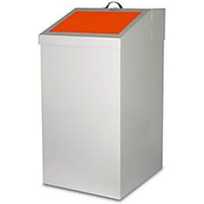 Kringloopmateriaal verzamelaar, volume 54 l, met binnenbak, gegalvaniseerd staal, B 340 x D 380 x H 650 mm, oranje