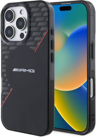 AMG iPhone 16 Pro Max Backcover hoesje Double layer - Magsafe - Zwart