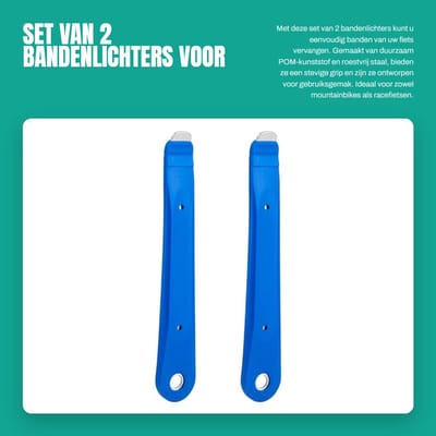 Dailygoods- Bandenlichters Ergonomisch Ontwerp - Bandenlichters Fiets - Bandenlichters Mountainbike - Bandenlichters Racefiets - Lichtgewicht - 15 cm Lengte - Bandenhefboom