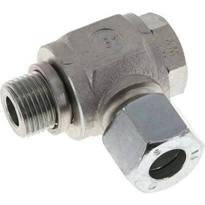 14S & G1/2'' Verzinkt Stalen Swivel Joint Snijringkoppeling Buitendraad 400bar Draaibaar ISO 8434-1