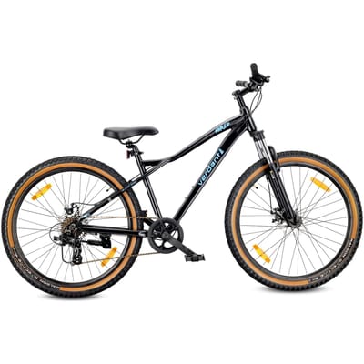 VERDANT SHRED Mountainbike 27.5", MTB-fiets voor dames en heren, fiets 27.5 inch - aluminium frame, schijfremmen, 7 versnellingen - Zwart