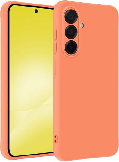 Hoesje - Geschikt voor Samsung Galaxy A56 - Sterk & Shockproof - Hoes Cover - Siliconen Case - Telefoonhoesjes - Perzik