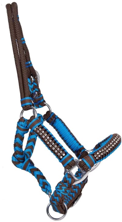 Pagony Deluxe Touwhalster - Maat: Mini Shetl - Blauw - Nylon