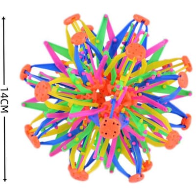 Kinderen Magische Telescopische Bal Uitbreidbaar Intrekbaar Bloemen Speelgoed Kleurrijk Sensorisch Fidget Ouder-Kind Interactie Buiten Plezier blue