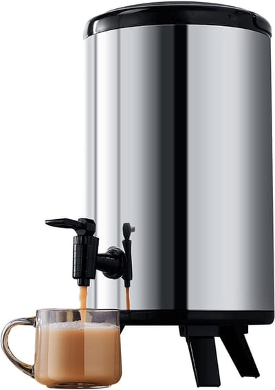 Warme Melkdispenser - Drankdispenser Isolerend - Dranken Serveren - Drielaags Schuim Isolatie - 4L - Zilver