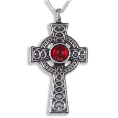 St. Justin, Hanger, Miracle spiraalknoop kruishanger,(MXP940R)