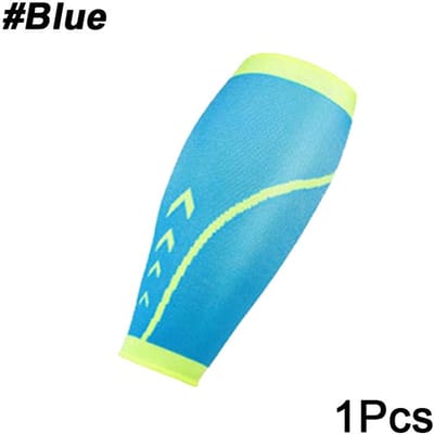 1 stuks kuitcompressiemouw, compressiebeenmouwen voor hardlopen, compressiekousen zonder voet, helpt scheenbeenspalken, beschermmouwen L blauw