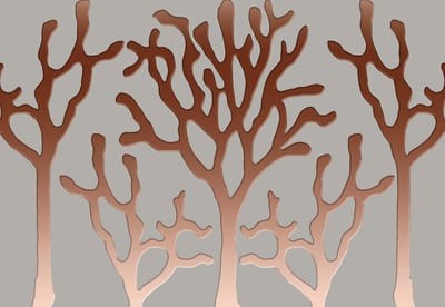 Fotobehang Tree Abstract Gray | XL - 208cm x 146cm | 130g/m2 Vlies