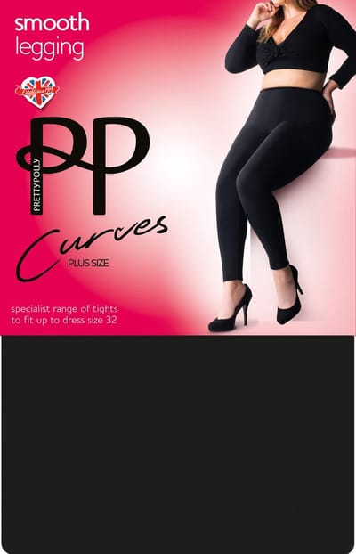 Pretty Polly Legging - Curves - Maatje Meer - Grote Maten - Plus Size - Dikke Legging - 70 Den. - XL - Zwart