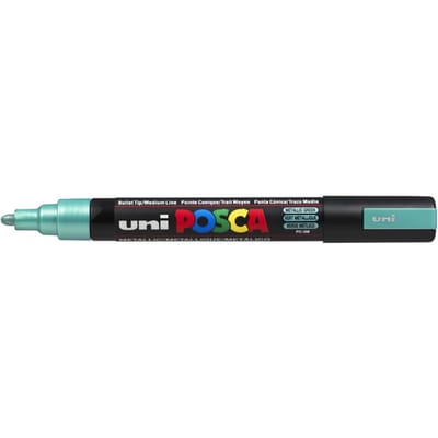 Metallic groen verfstift op waterbasis met conische punt medium