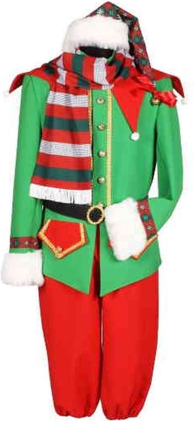 Kerst Elf Polestar Heren - Kerstelf Heren - Groen/Rood - Maat XXL