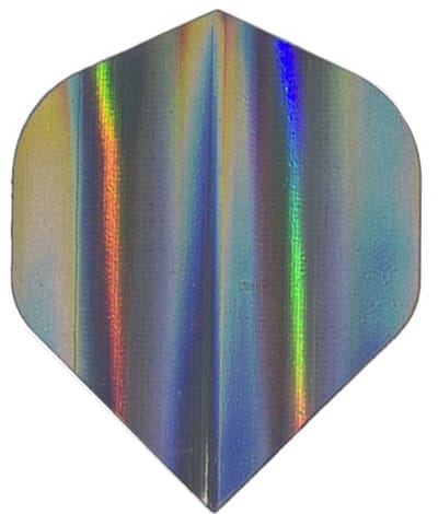 DLDarts - Holographic Standaard Flight - 75 micron - 1 set - Zilver B