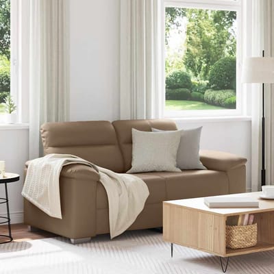 vidaXL - 2-zitsbank - Cappuccino - 160x81x84 - cm - kunstleer
