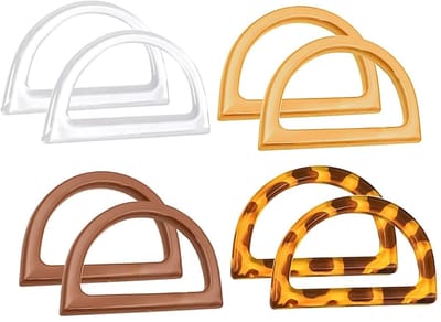 Dailygoods- Handtas Handvat - 8-Pack D-vormige Vervanging - Antislip Handgrepen - UV-bestendige Coating - Universele Compatibiliteit - Kwaliteitsmateriaal - Tasgrepen