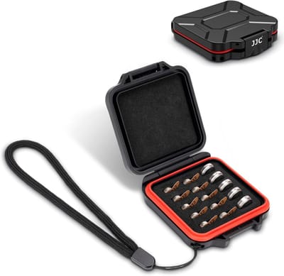 Batterij Opbergdoos - Accu Houder - Bescherming Onderweg - Waterdicht Anti-Shock - 14.2 x 8.3 x 2.8 cm - Zwart