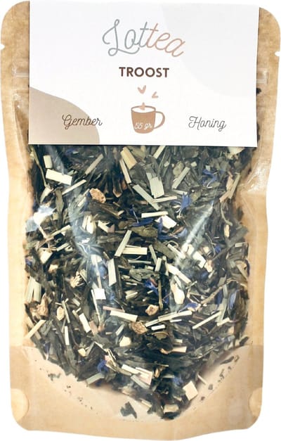 Lottea Troost thee 55 gram Stazak - verse thee, groene thee, thee cadeau, thee geschenk, thee cadeautje, troost cadeau