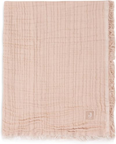 Grote Looze Kruikenzak 120x120 cm - 100% Biologisch Katoen - Muslin Deken met Franjes - Geschikt voor Ledikant en Kinderwagen