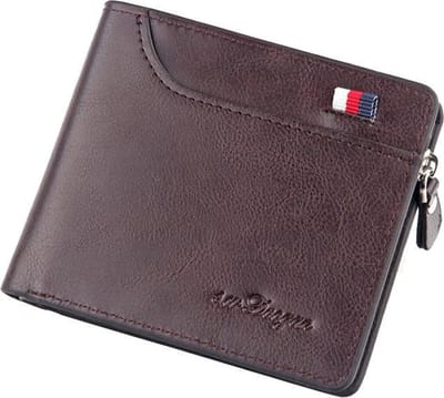 BAZORO® Portemonnee - Billfold - Heren - Kunstleer - Donkerbruin
