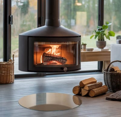 Coloray Vloerplaat Houtkachel - Vloerplaat Openhaard - 50 cm x 50 cm - Houtkachel Accessoires - Bruin Vloerplaat Kachel - Onderplaat Voor Houtkachel - Plaat voor Onder Houtkachel - Open Haard Accessoires - Verwarmingsaccessoires