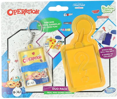 Hasbro mini spel sleutelhanger Dokter Bibber speelgoed verrassingsspel.