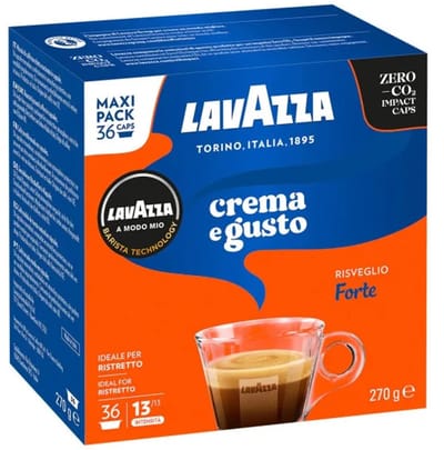 Lavazza A Modo Mio Capsule Caffè Crema e Gusto Forte 36 koffiecups 270g