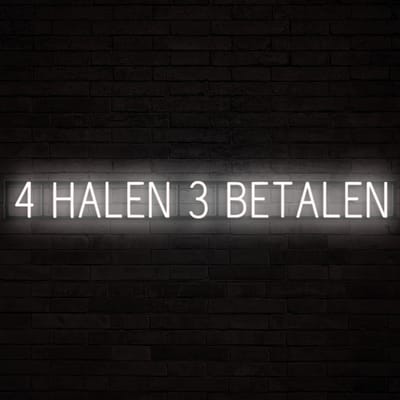 4 HALEN 3 BETALEN - Lichtreclame Neon LED bord verlicht | SpellBrite | 146,91 x 16 cm | 6 Dimstanden & 8 Lichtanimaties | Reclamebord neon verlichting