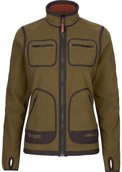 Härkila Kamko Dames fleece Windbreaker Winddicht Fleece Outdoor Fleece Dark olive/Arabian spice Maat S