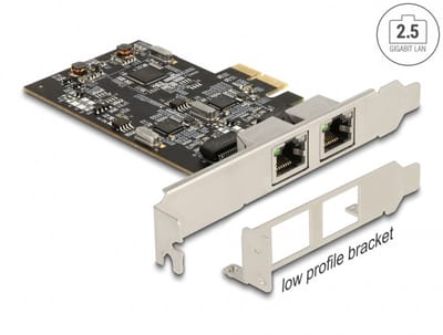 Delock PCI Express x2 Card to 2 x RJ45 2.5 Gigabit LAN i225